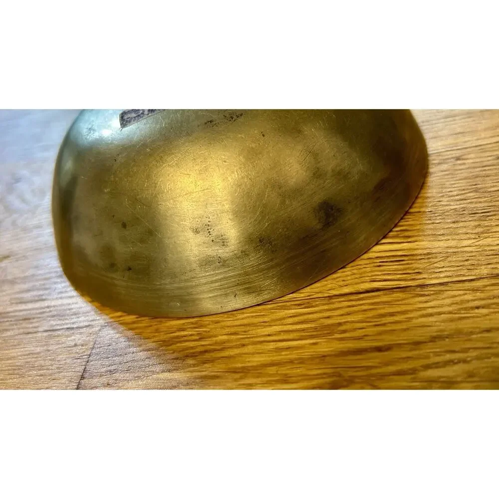 Vintage Hand Hammered Tibetan Antique ManiPuri Singing Bowl 4.8